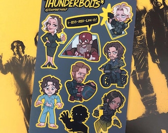 Thunderbolts inspired sticker sheet