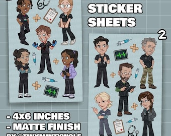 The Pitt sticker sheets