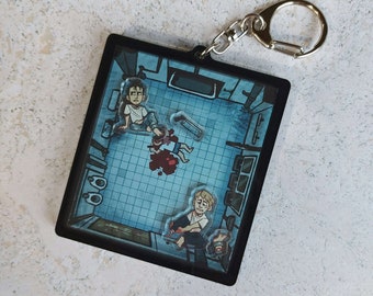 Saw bathroom shaker keychain (collab with Coywolf Collections)