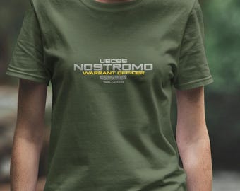 Chemise d'adjudant USCSS Nostromo | Idée cadeau film d'horreur de science-fiction Alien pour les fans