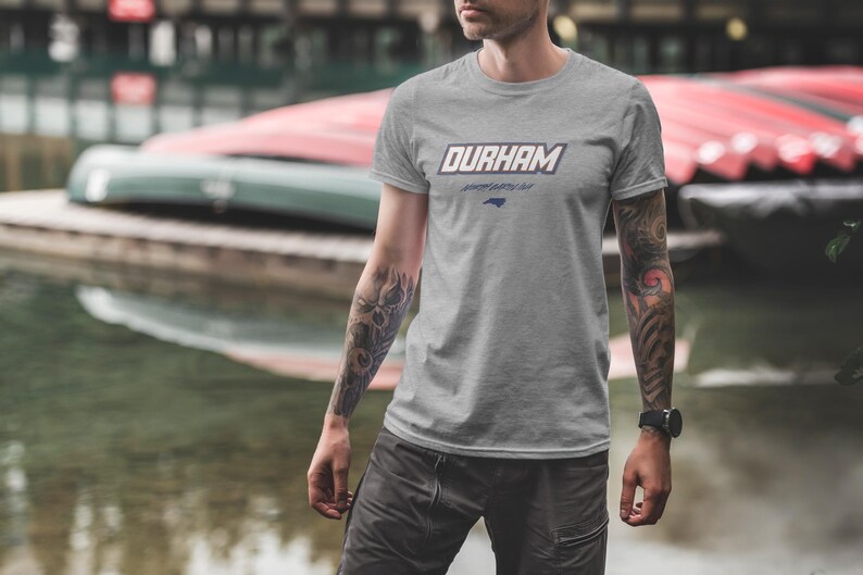 Durham Logo Tee | North Carolina Outline Shirt image 3