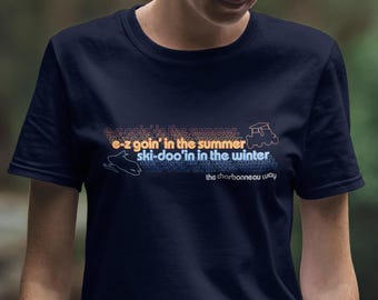 Retro Snowmobile Golf Cart T-Shirt | Summer Winter Graphic Tee