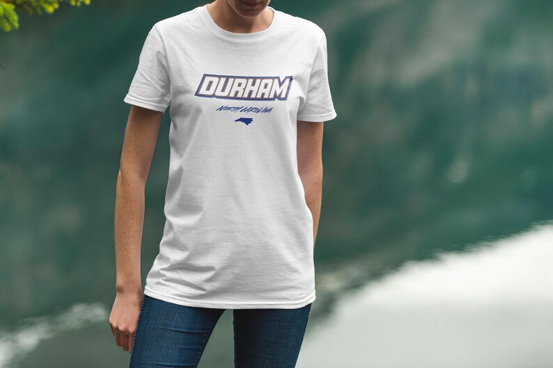 Durham Logo Tee | North Carolina Outline Shirt image 4