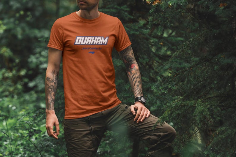 Durham Logo Tee | North Carolina Outline Shirt image 2