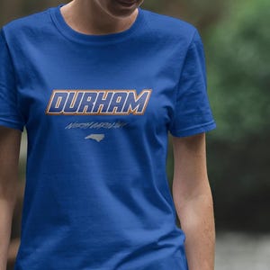 Durham Logo Tee | North Carolina Outline Shirt image 1