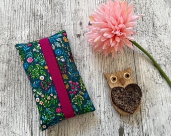 Fabric Pocket Tissue Holder - Travel Tissue Case - Reusable Tissue Pouch for Bag, Car or Handbag - Small Gift or Stocking Filler - Handmade