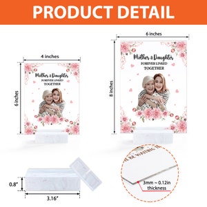 Personalized Mother and Daughter Photo Acrylic Plaque, Unique Mothers ...