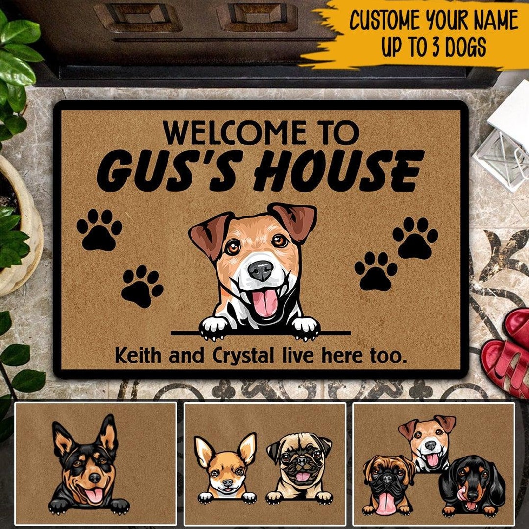 Personalized Dog Doormat Custom Dog Mat Dog Doormat Etsy