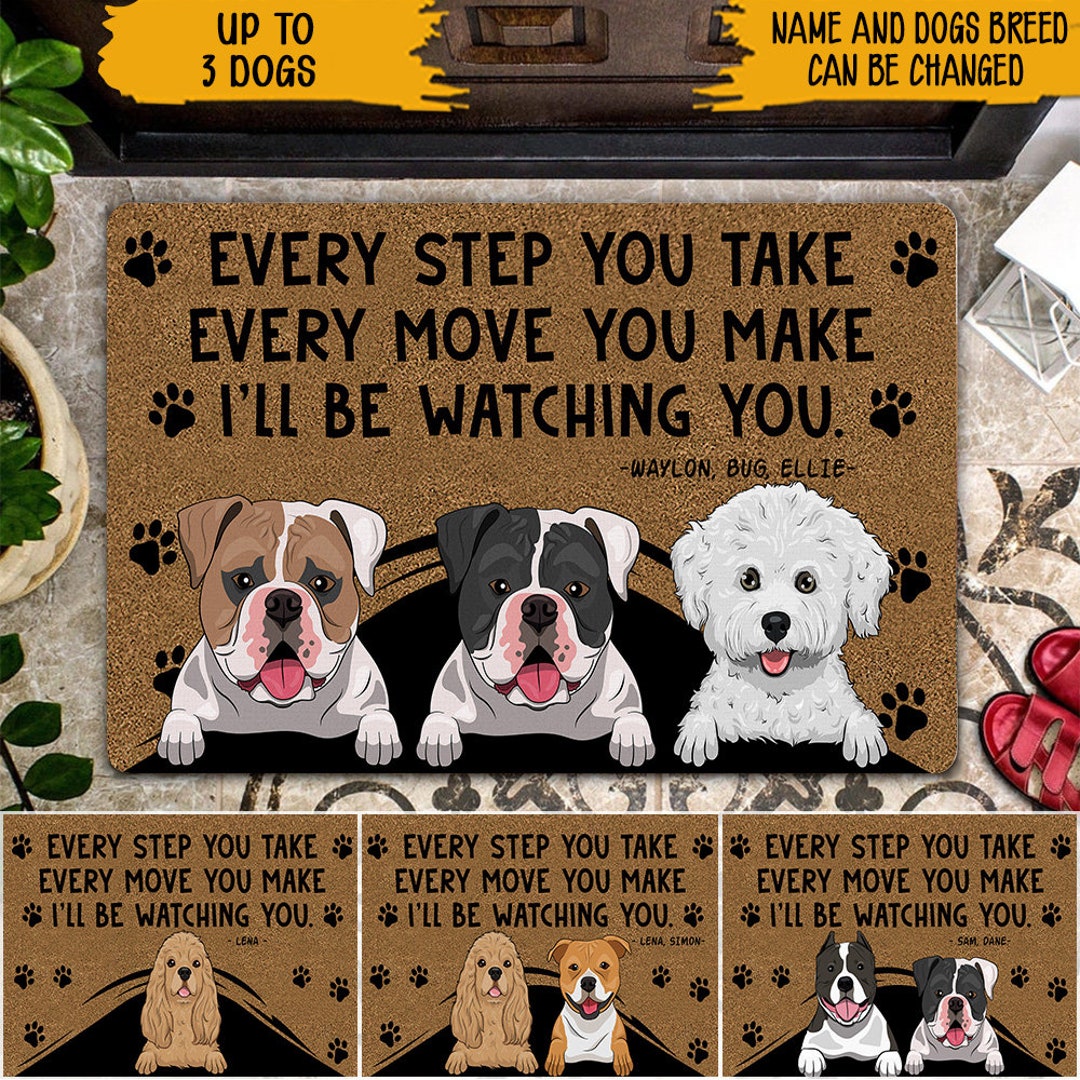 Personalized Dog Doormat Custom Dog Mat Dogs Know You're Etsy