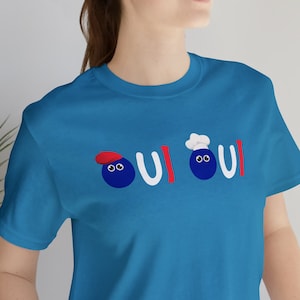 Oui Oui T-Shirt, Cute Unisex Tee, French Typography Shirt, Trendy Tee, France Vacation, Yes T-shirt, Message Apparel, Paris Travel