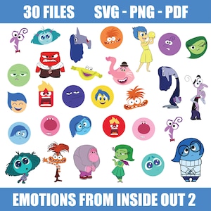Inside Out 2 Clipart PNG, Inside Out SVG, Inside Out Clipart, Inside Out Font Alphabet, Ira Alegría Tristeza Asco Miedo Ansiedad png svg