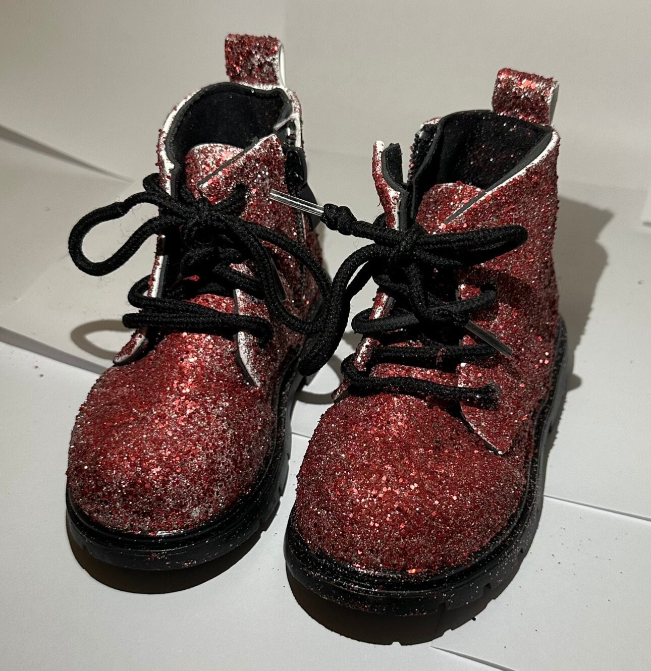 Upcycled Kids Glitter Combat Boot Toddler Size 5.5 Etsy