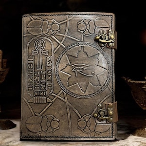 The Book of Hamunaptra Grimoire Leather Journal Egyptian Witch Book of The Dead The Mummys Evil Prop Replica Book of Shadows spell book