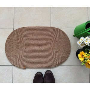 Rope Door Mat, Oval Doormat, Front Door Mat, Custom Made Doormat, Jute Doormat, Double Side Doormat, Rope Rug, Indoor Doormat, Colorful Mat