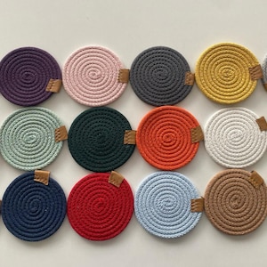 Cotton Coaster, Rope Coaster, Set of Coaster, Table Coasters, Housewarming Gift, Colorful Coaster, Dining Table Decor, Kitchen Decor
