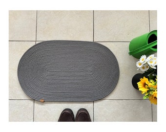 Rope Door Mat, Oval Doormat, Front Door Mat, Custom Made Doormat, Jute Doormat, Double Side Doormat, Rope Rug, Indoor Doormat, Colorful Mat