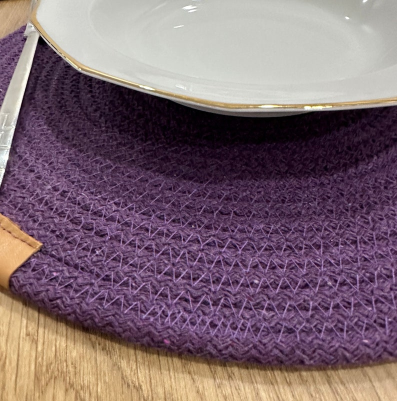 Cotton Rope Placemats, Round Placemats, Dining Table Mats, Colorful