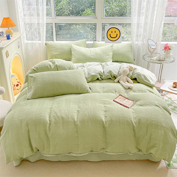 Green Duvet Cover Etsy