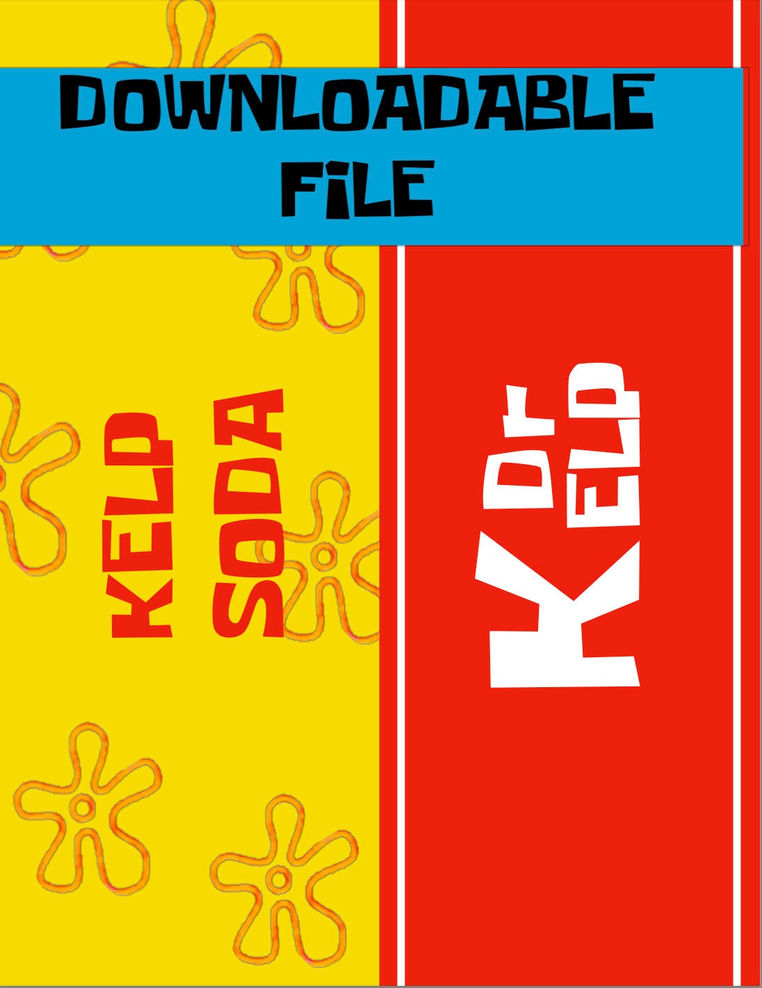 Spongebob Squarepants Water Labels Spongeboob Printable