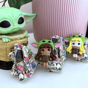 Green Alien Girl Dress Up  Hair Bow
