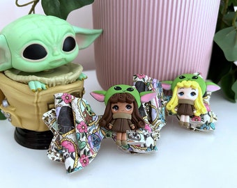 Green Alien Girl Dress Up  Hair Bow