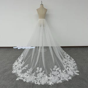 Embroidery Flower Overlay Skirt, Detachable Wedding Skirt, Bridal Gown Accessories With Pins, Custom Overlay Skirt