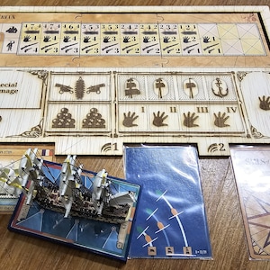 Sails of Glory Laser cut and engraved Ship Mats