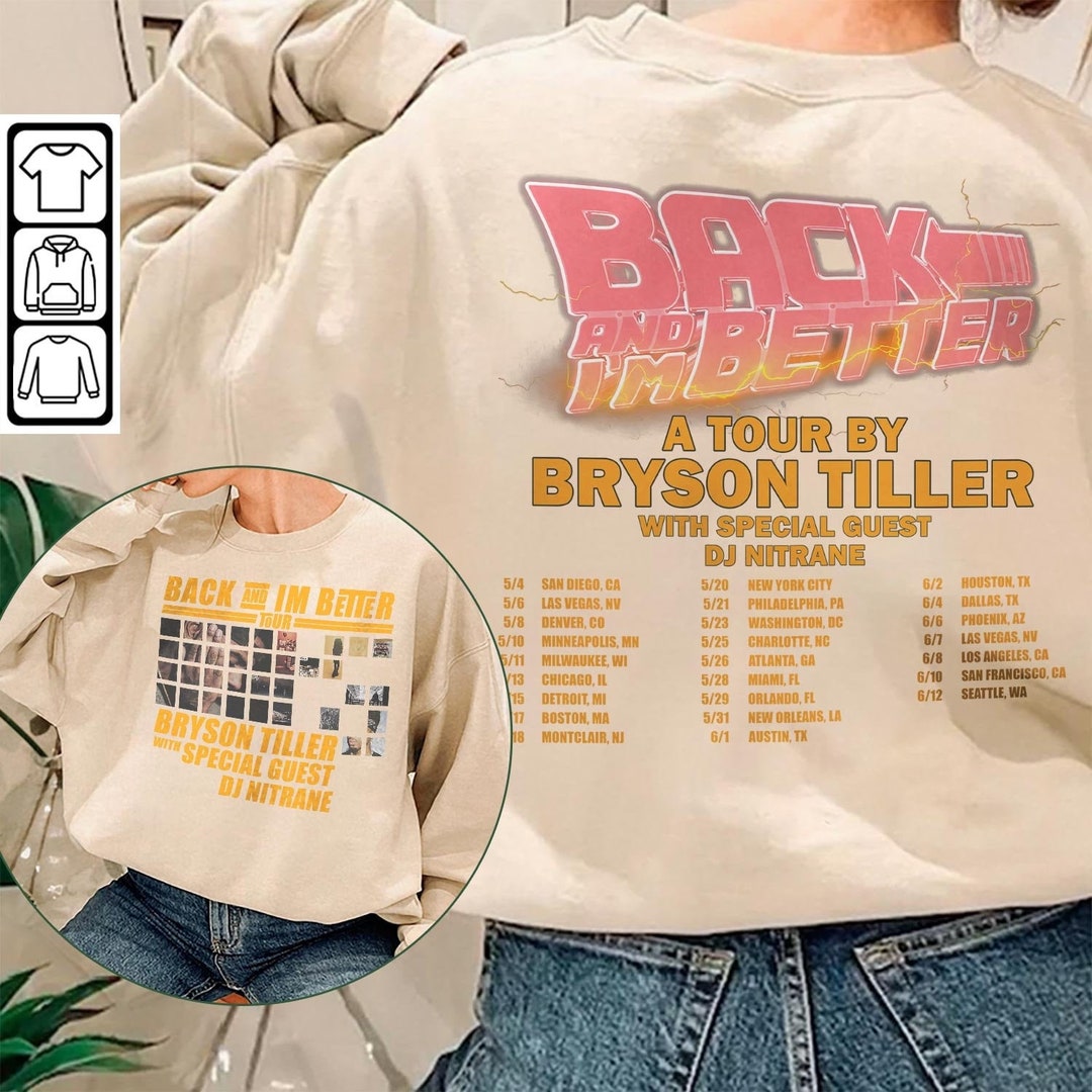 Bryson Tiller Back and Im Better Tour Tee Shirt Vintage 2023 Etsy