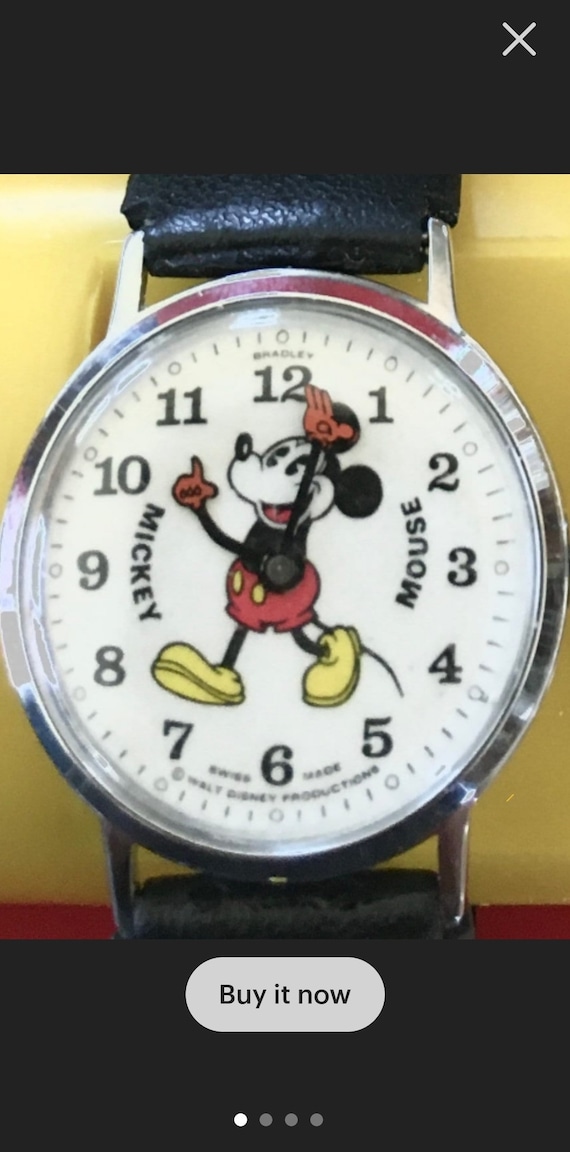 Bradley mickey mouse watch value sales