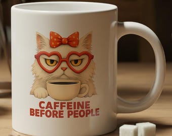 Funny Cat Jumbo Mug: 20oz Coffee Cup, Cat Lover Gift