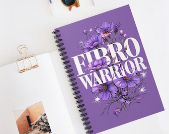 Fibro Warrior Floral Notebook - Wellness Journal, Chronic Illness Gift