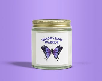 Fibromyalgia Candle: Aromatherapy Decor Gift, Coconut Apricot Wax