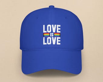 Gorra de béisbol Love is Love: gorra de algodón con el orgullo LGBTQ+