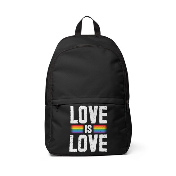 Love Is Loveバックパック：ユニセックスプライドバッグ、ナイロン 