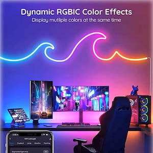 Neon led-diffusiebuisverlichting: 256 kleuren, muzieksynchronisatie, 5 meter