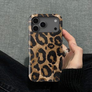 ブラックグリッターレオパードデザイン iPhone 14 13 12 11 Pro Max Mini X Xs Xr SE タフケース、Samsung Galaxy S20 S21 S22 Ultra FE Plus Note 10 20 カバー