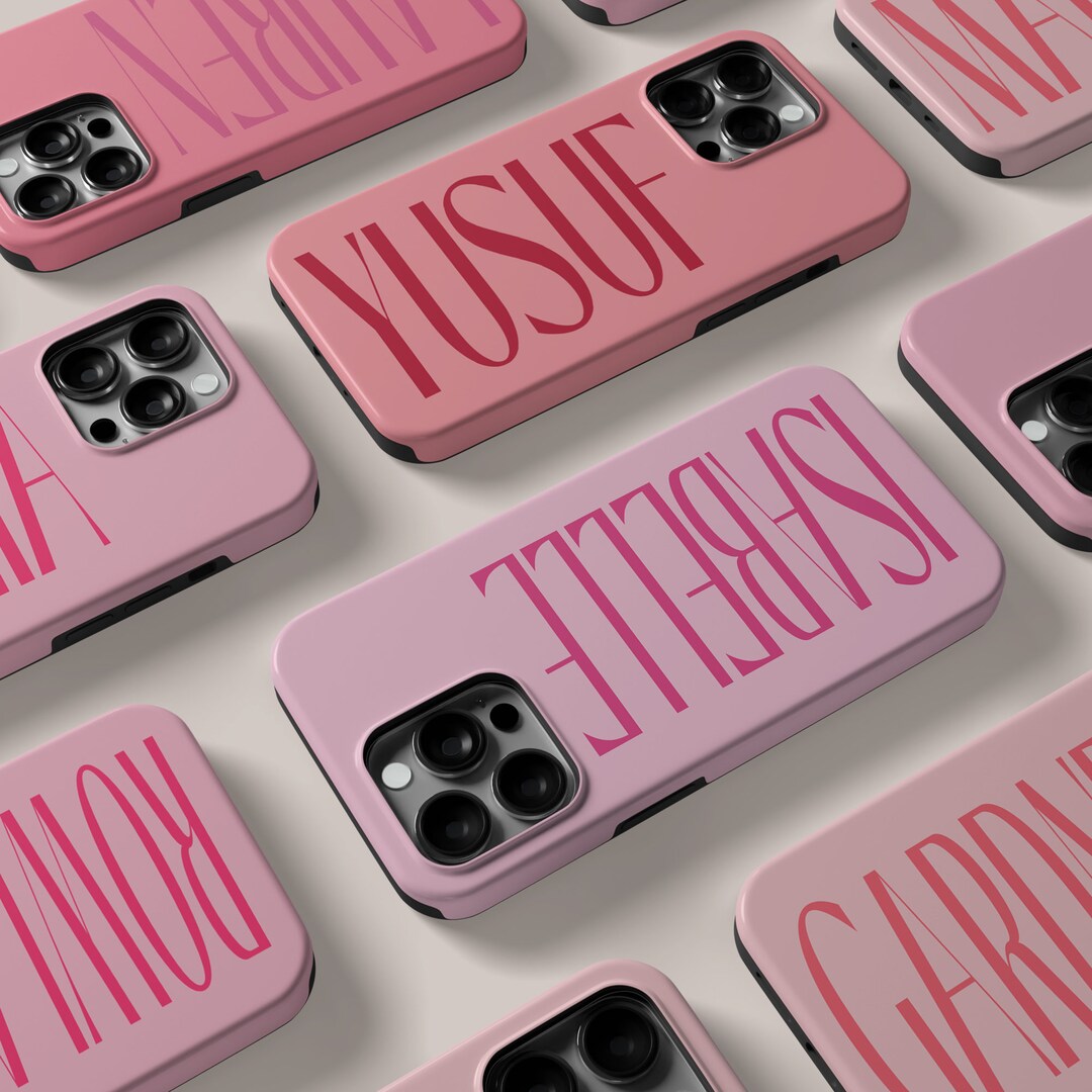 Personalised Large Initial Phone Case for iPhone 15 14 13 12