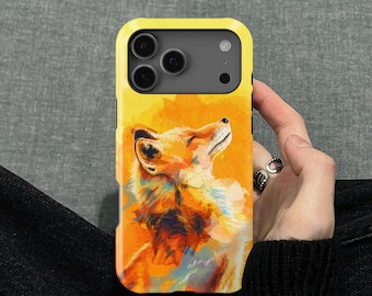 Blissful Light - Fox Design iPhone 17 16 15 14 13 12 11 8 Pro Plus Max MagSafe Tough Case, Samsung Galaxy S24 S23 S22 Ultra FE Note 20 Cover