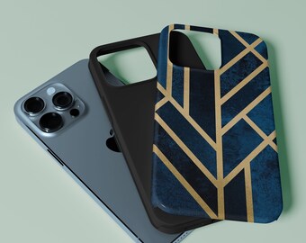Art Deco Midnight Design iPhone 14 13 12 11 8 Pro Max Mini X