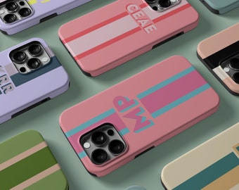 Personalised Large Initial Phone Case For iPhone 16 15 14 13 12 11 Pro Max, Samsung Galaxy S24 Ultra Custom Case, iPhone 8 Plus MagSafe Case