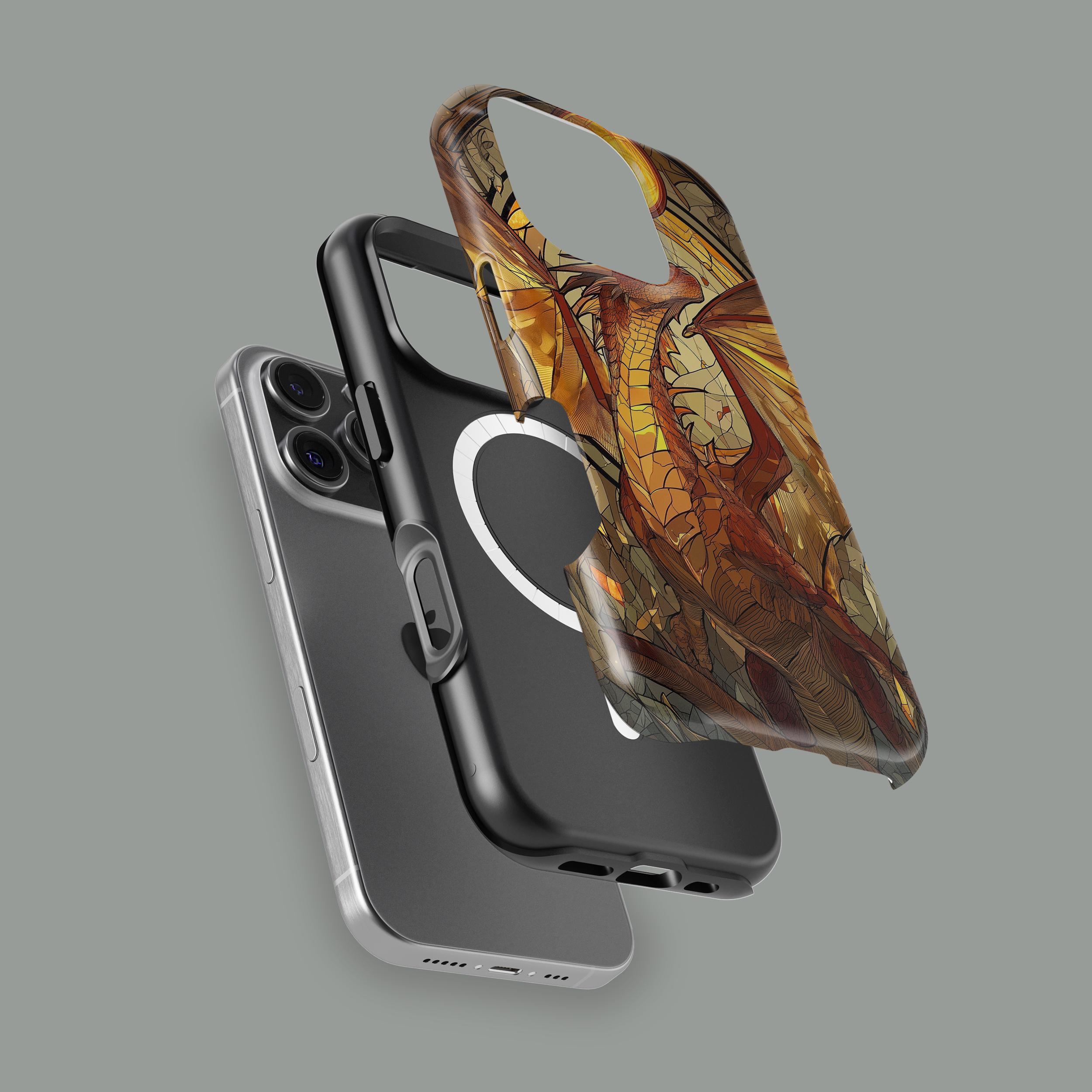 Stained Glass Dragon Design iPhone 17 16 15 14 13 12 11 8 7 Pro