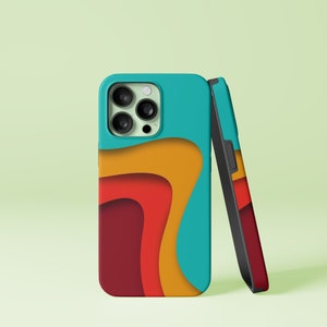 Colorful Ripple Design iPhone 14 13 12 11 8 7 Pro Max Mini X Xs Xr SE Tough Case, Samsung Galaxy S20 S21 S22 Ultra FE Plus Note 10 20 Cover