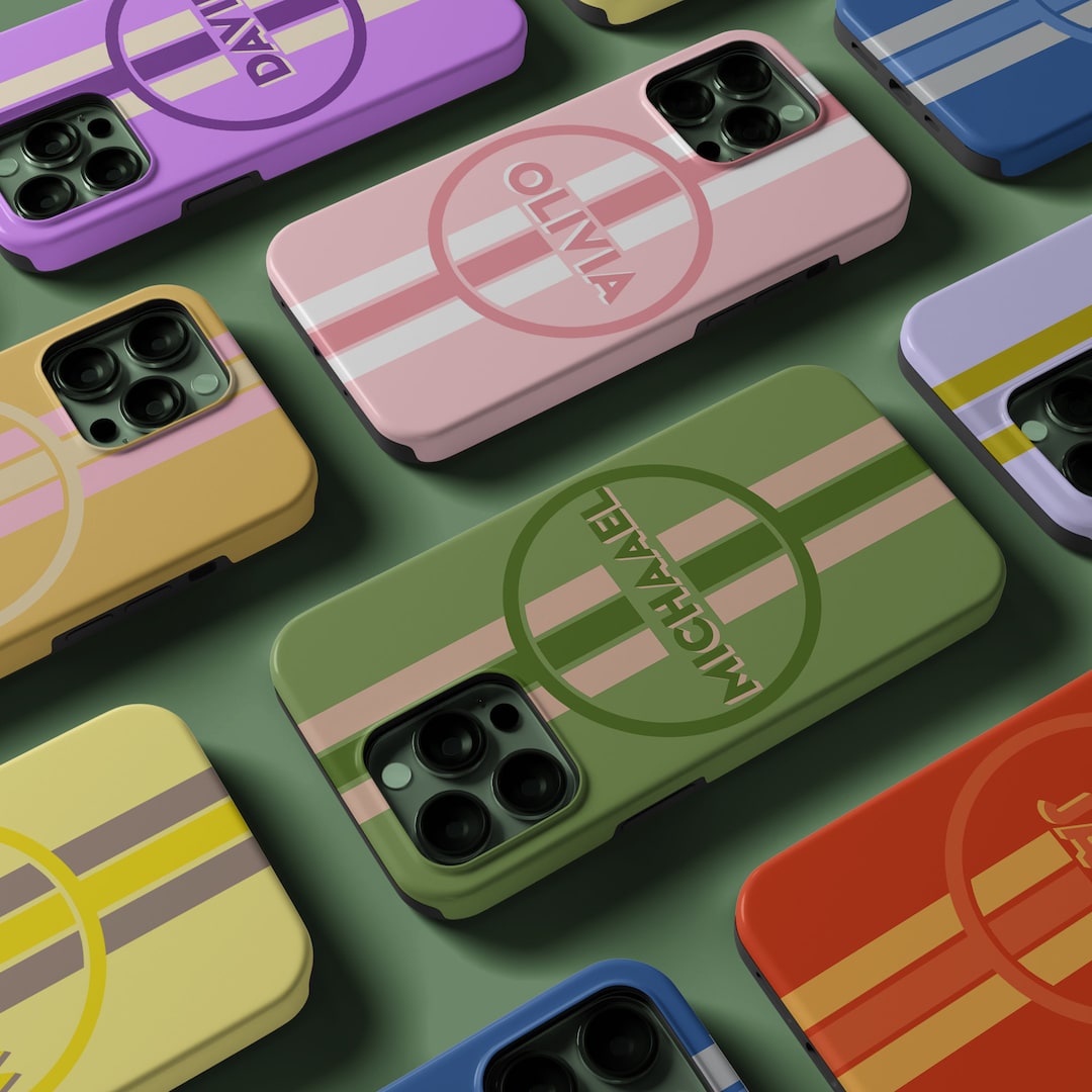 Custom Name iPhone Case, Monogram Phone Case, iPhone 14 13 12 11 Pro