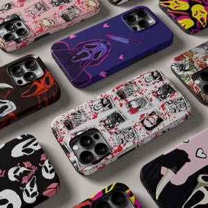 Spooky Design iPhone 16 15 14 13 12 11 8 Pro Max Mini X Tough MagSafe Case, Samsung Galaxy S20 S21 S22 S23 25 Ultra FE Plus Note 10 20 Cover