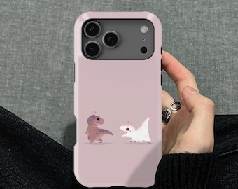 Dinosaur Design iPhone 17 16 15 14 13 12 11 8 7  Pro Plus Max MagSafe Tough Case, Samsung Galaxy S24 S23 S22 S21 Ultra FE Plus Note 20 Cover