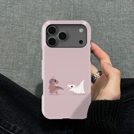 Dinosaur Design iPhone 17 16 15 14 13 12 11 8 7  Pro Plus Max MagSafe Tough Case, Samsung Galaxy S24 S23 S22 S21 Ultra FE Plus Note 20 Cover