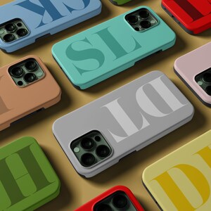 Personalized Initials Case For iPhone 14 13 12 11 Pro Max, Custom Case For Samsung Galaxy S23 S22 S20 Ultra, MagSafe Case For iPhone 8 7 XS