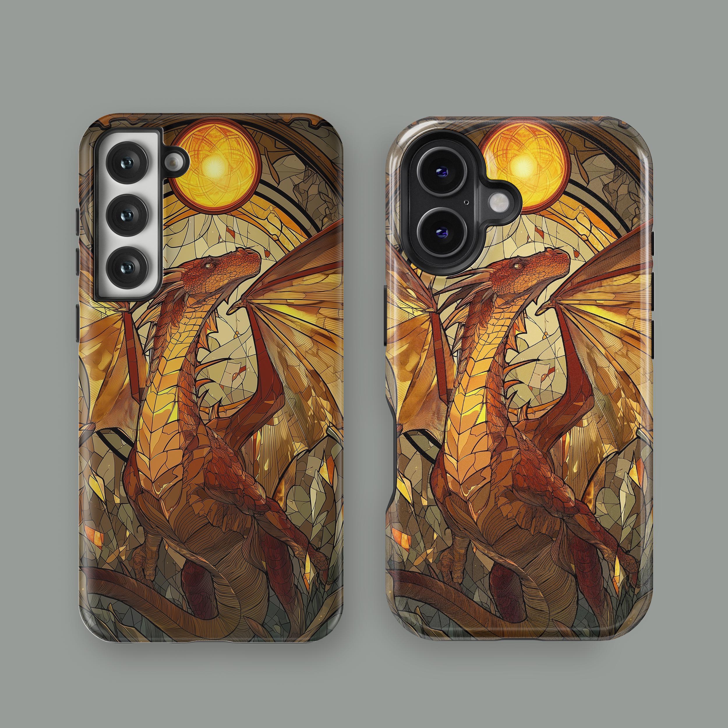 Stained Glass Dragon Design iPhone 17 16 15 14 13 12 11 8 7 Pro