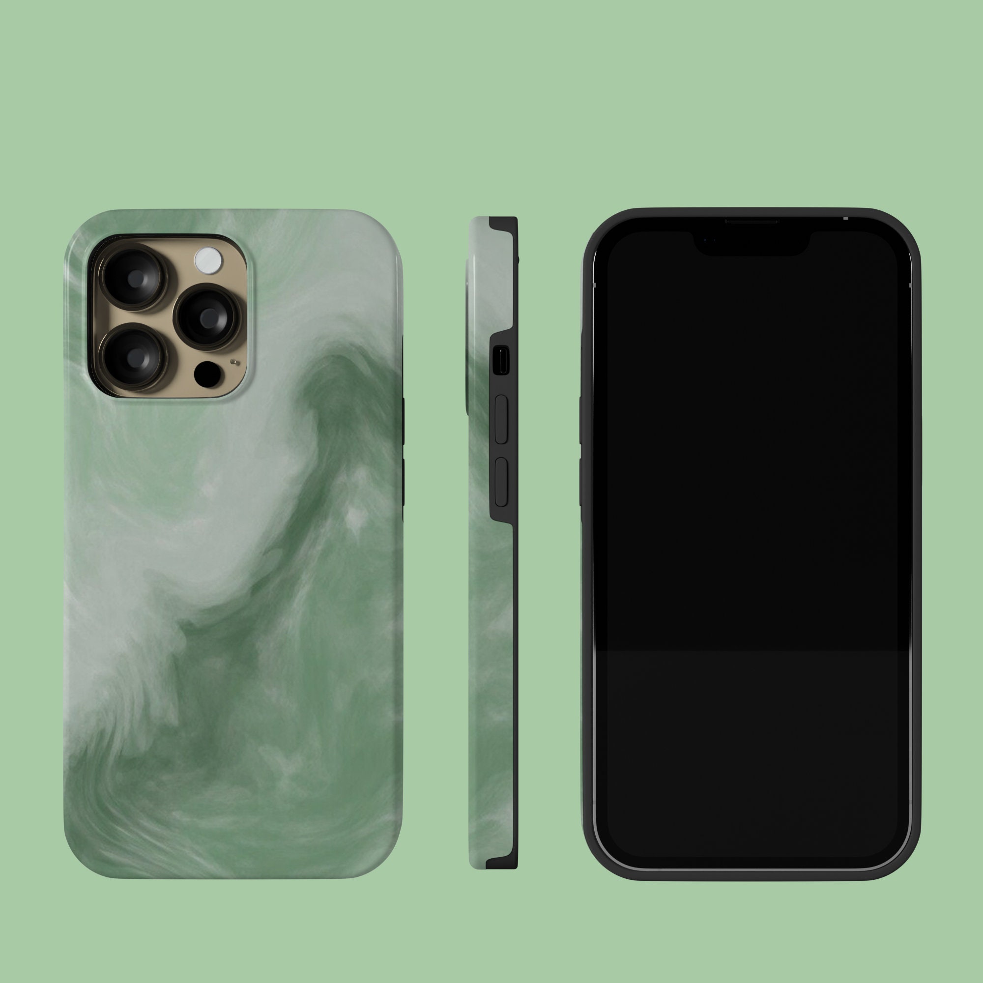 Light Green Design iPhone 14 13 12 11 8 7 Pro Max Mini X Xs Xr SE