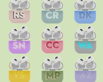 Étui AirPods initial personnalisé Monogram Tortoise Pattern Air Pods Case Personnalisé mignon Initial Hard Plastic Protective Apple Airpods Pro Case